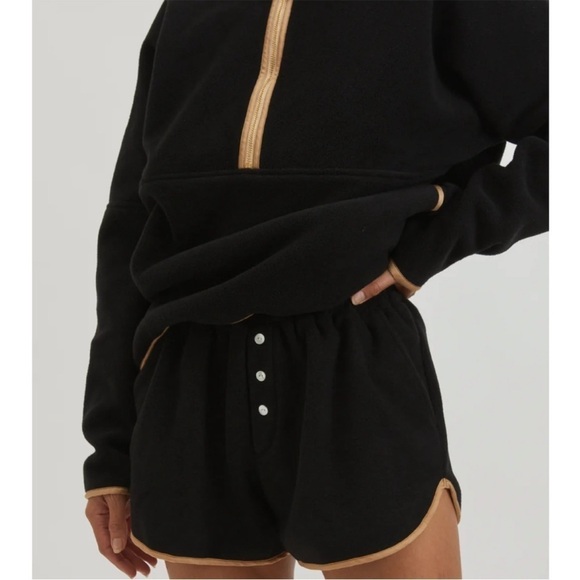 DONNI Polar Fleece Short Jet/Camel | Size XS - Picture 2 of 6